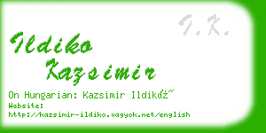 ildiko kazsimir business card